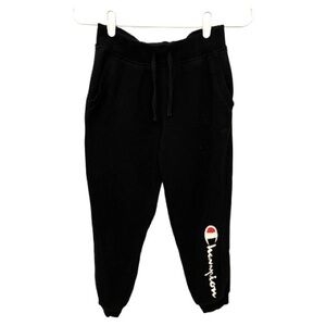 Champion Kids Black Sweatpants with Logo